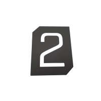 Tabliczka numerek CYFRA 2 samoprzylepna 70mm Gamet