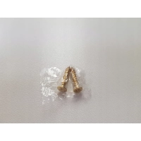 Wieszak meblowy haczyk potrójny złoty mat, retro