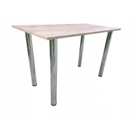 Stół do kuchni jadalni dąb złoty craft 120 x 60 x 72,6 cm loft nogi chrom