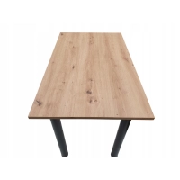 Stół do kuchni jadalni dąb artisan 120 x 60 x 72,6 cm loftowy nogi czarne