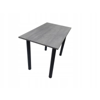 Stół do kuchni jadalni beton jasny 115 x 60 x 72,6 cm nogi czarne