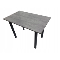 Stół do kuchni jadalni beton jasny 120 x 60 x 72,6 cm nogi czarne