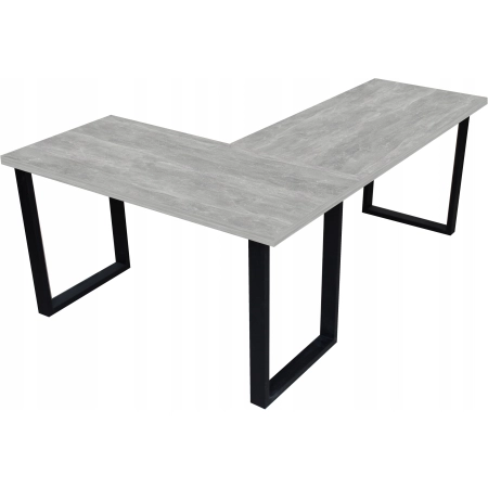 BIURKO NAROŻNE LOFT KOMPUTEROWE PRAWE DUŻE 200 x 135 BLAT 36mm BETON
