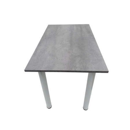 Stół do kuchni jadalni beton jasny 100 x 60 x 72,6 cm nogi białe