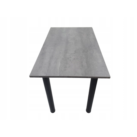 Stół do kuchni jadalni beton jasny 115 x 60 x 72,6 cm nogi czarne