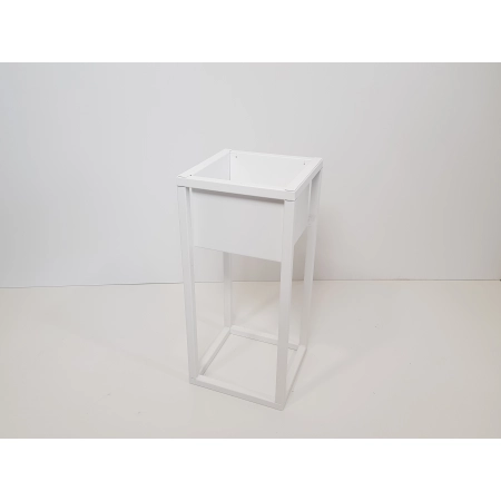 Kwietnik Stojący Stojak na kwiaty loft biały 50cm