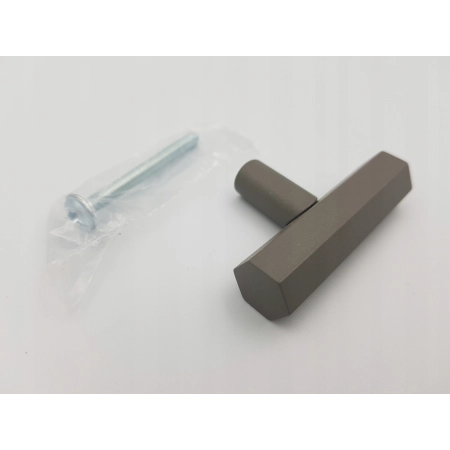 Uchwyt meblowy, gałka, kolor szarobrązowy, Gamet