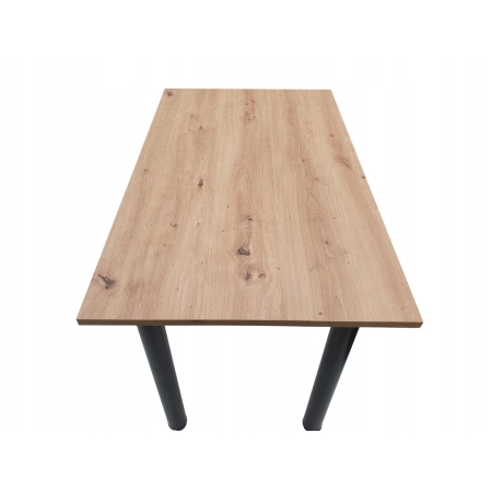 Stół do kuchni jadalni dąb artisan 115 x 60 x 72,6 cm loftowy nogi czarne