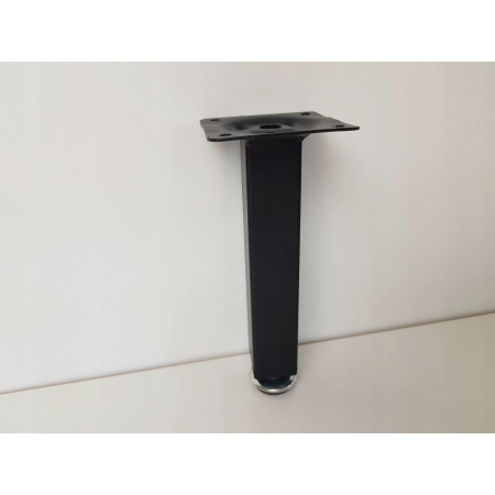 Noga meblowa kwadratowa regulowana 15 cm czarny mat