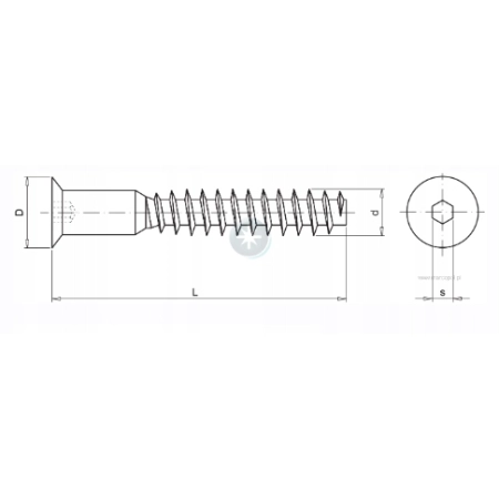 Konfirmat meblowy Marcopol Q4125 7 x 70 mm 100szt
