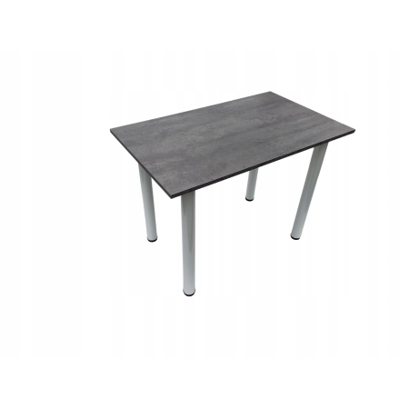 Stół do kuchni jadalni beton jasny 100 x 60 x 72,6 cm nogi białe