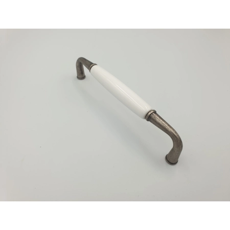 Uchwyt meblowy UP16 nikiel / porcelana WHT 128mm