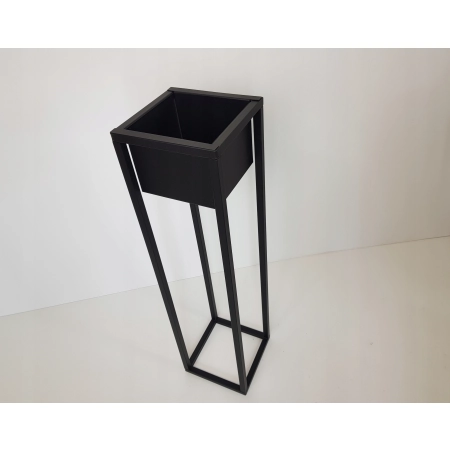 Kwietnik Stojący Stojak na kwiaty loft czarny 70cm