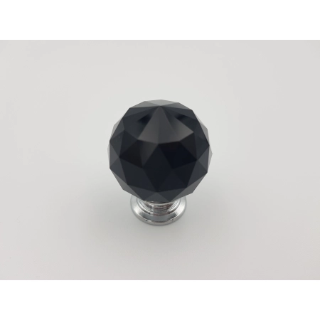 Uchwyt meblowy gałka czarny połysk, Gamet, szkło
