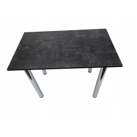 Stół do kuchni jadalni beton ciemny 120 x 60 x 72,6 cm nogi chrom