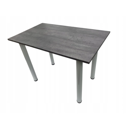 Stół do kuchni jadalni beton jasny 100 x 60 x 72,6 cm nogi białe