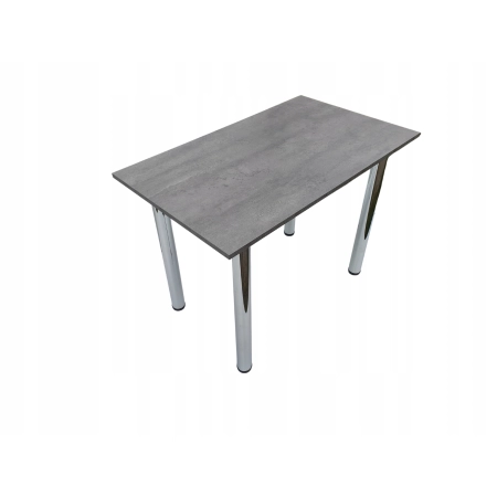 Stół do kuchni jadalni beton jasny 120 x 60 x 72,6 cm nogi chromowane