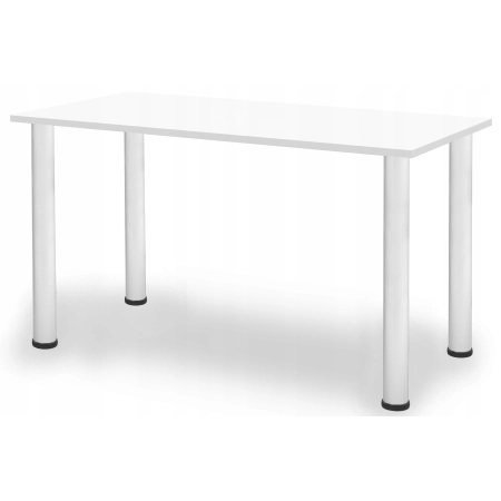 BIURKO GAMINGOWE DLA GRACZY KOMPUTEROWE DUŻE STABILNE CAŁE BIAŁE