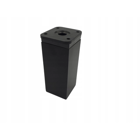Noga meblowa kwadratowa regulowana czarna H-10 cm (485)