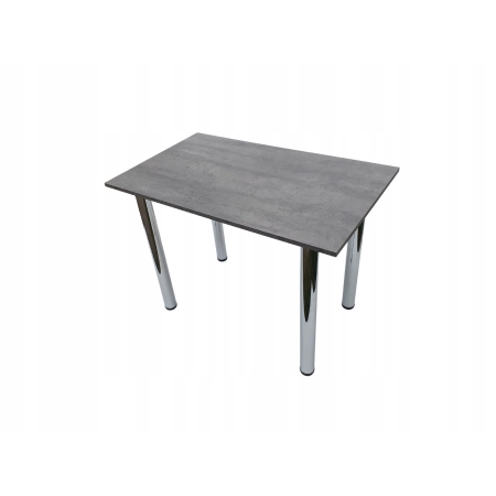 Stół do kuchni jadalni beton jasny 120 x 60 x 72,6 cm nogi chromowane