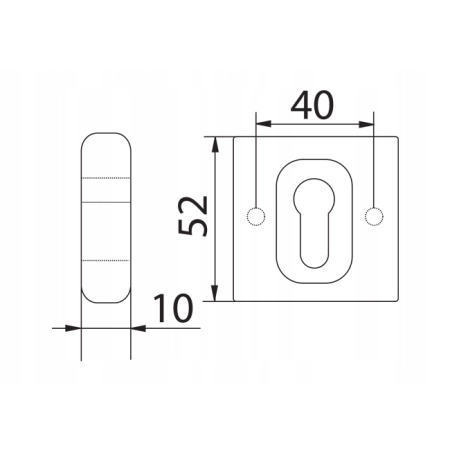 Szyld wkładka do drzwi rozeta czarny loft kwadrat (649)