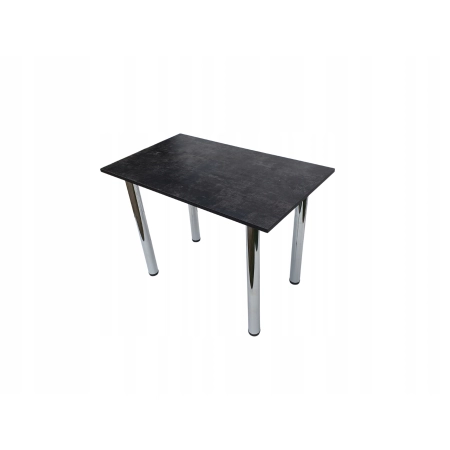 Stół do kuchni jadalni beton ciemny 100 x 60 x 72,6 cm nogi chrom