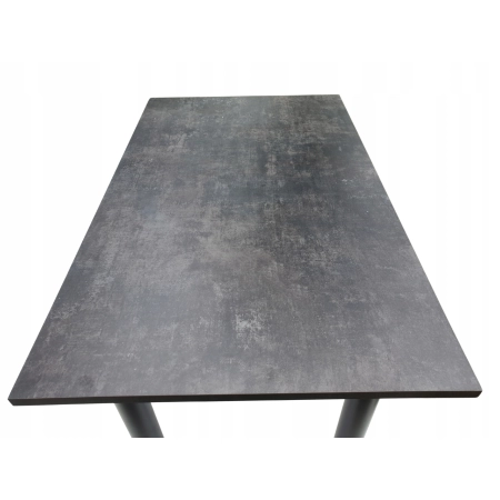 Stół do kuchni jadalni beton ciemny 115 x 60 x 72,6 cm nogi czarne