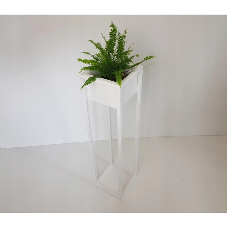 Kwietnik Stojący Stojak na kwiaty loft biały 90cm