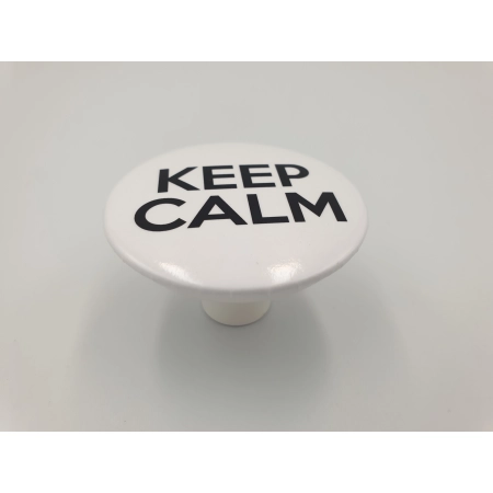 Gałka meblowa keep calm biała GAMET GX01 do pokoju młodzieżowego