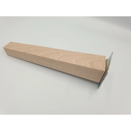 Noga meblowa skośna drewniana trapezowa surowa 20 cm