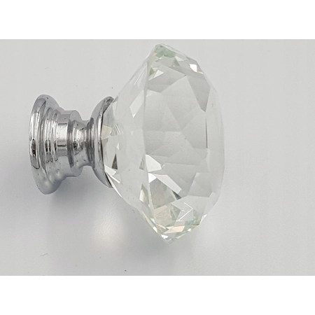 Uchwyt meblowy gałka błyszcząca, kryształ Gamet