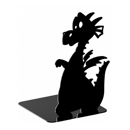 Podpórka do książek SMOK czarna loftowa Gamet (90)