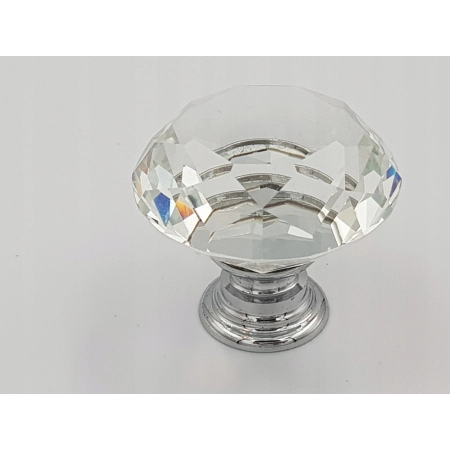 Uchwyt meblowy gałka błyszcząca, kryształ Gamet