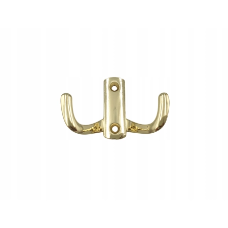 WIESZAK MEBLOWY,HACZYK NA UBRANIA PODWÓJNY ZŁOTY