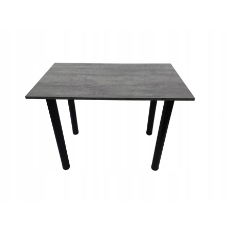 Stół do kuchni jadalni beton jasny 120 x 60 x 72,6 cm nogi czarne