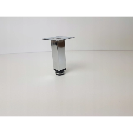 Noga meblowa kwadratowa regulowana 10 cm chrom