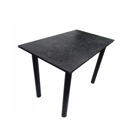Stół do kuchni jadalni beton ciemny 120 x 60 x 72,6 cm nogi czarne