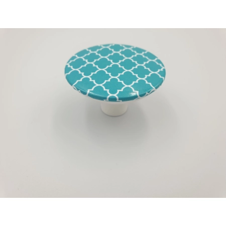 Gałka meblowa marokańska koniczyna Gamet GX01-P44-V73-SU niebieska 4,9x3 cm