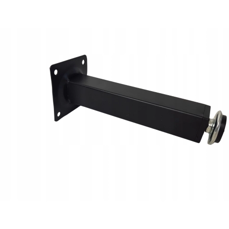 Noga meblowa kwadratowa regulowana 15 cm czarny mat