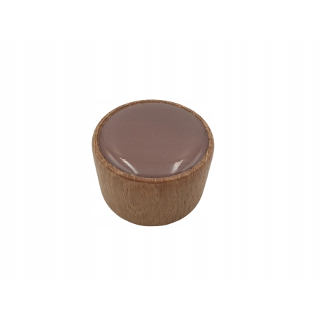 Gałka meblowa drewniana brązowa FSC GAMET GD17 dekor V116