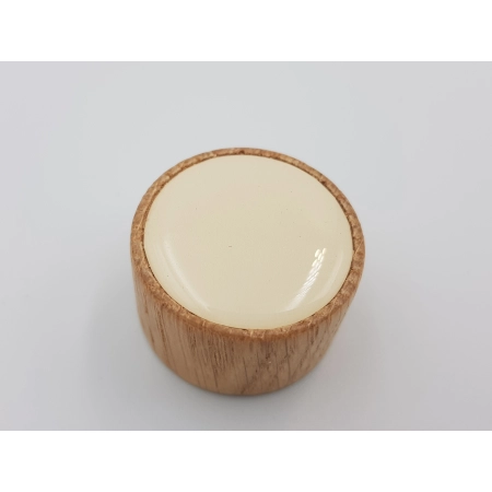 Gałka meblowa drewniana kremowa GAMET GD17 dekor V113