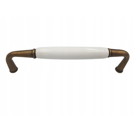 Uchwyt meblowy złoty/porcelana, retro, stylizowany, Gamet