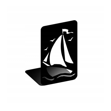 Podpórka do książek ŁÓDKA czarny struktura, AD16