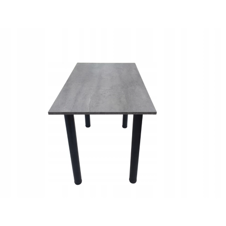 Stół do kuchni jadalni beton jasny 60 x 100 x 74 cm nogi czarne