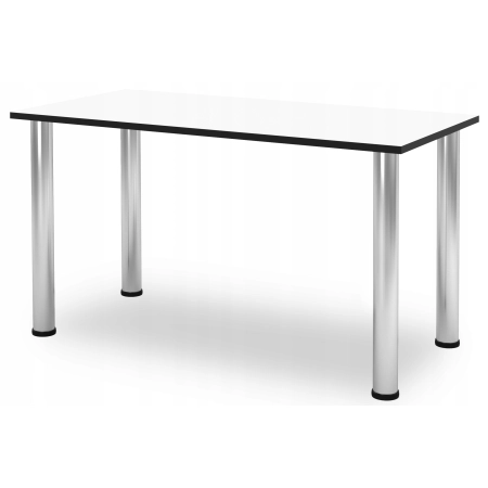 BIURKO GAMINGOWE DLA GRACZY KOMPUTEROWE DUŻE STABILNE BIAŁE-CZARNE BOKI