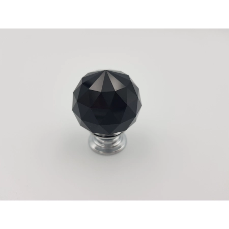 Uchwyt meblowy gałka czarny połysk, Gamet, szkło
