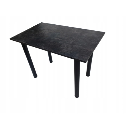 Stół do kuchni jadalni beton ciemny 115 x 60 x 72,6 cm nogi czarne