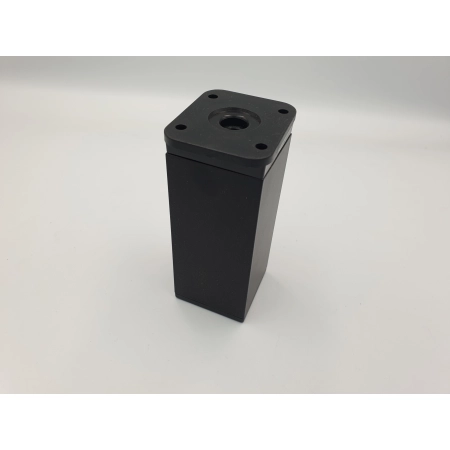 Noga meblowa kwadratowa regulowana czarna H-10 cm (485)