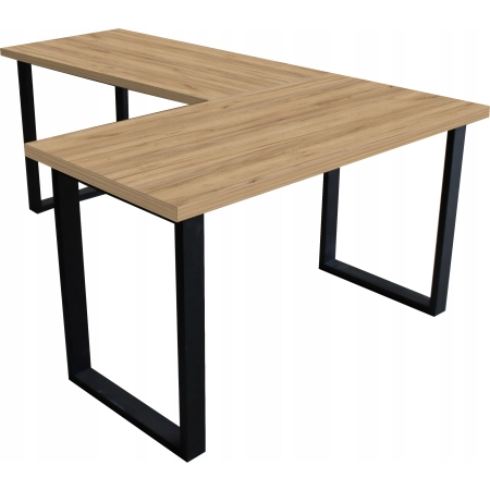 BIURKO NAROŻNE LOFT KOMPUTEROWE PRAWE DUŻE 200 x 135 BLAT 18mm DĄB ZŁOTY