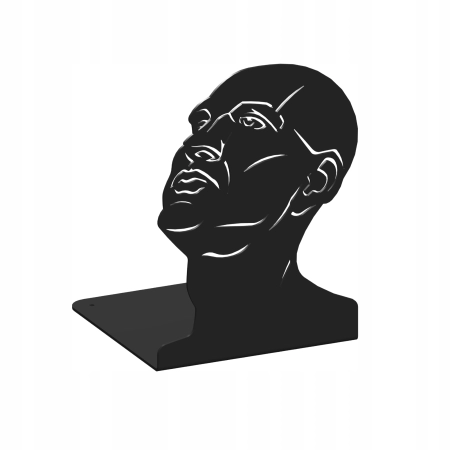 Podpórka do książek czarna strukturalna metalowa głowa AD19